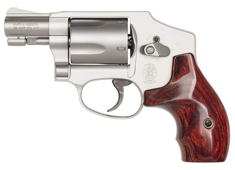 Smith & Wesson Model 642 Lady Smith Airweight, Silver, Wood Grip, 5-rd-img-1