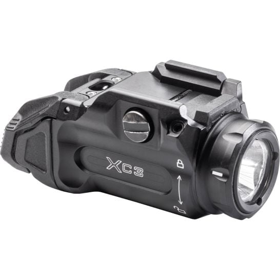 XC3 Compact Weapon Light, 3V, 550 Lumens, Universal/Picatinny Screw Rail Mount, Black