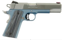 Competition, 9mm, 5" Barrel, Novak Sights, Stainless, Blue, G10 Grips, 9-rd