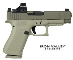 GLOCK 48 MOS, 9mm, w/Holosun 407K, "Debo" Green, 10-rd, IVS Exclusive