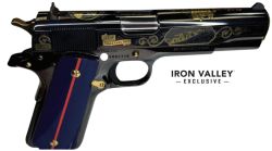 1911 Classic Government, The Few The Proud, .45 ACP,  5" Barrel, High Polished Blued, Blue/Red Grips, 7-rd, IVS Exclusive
