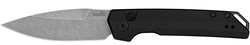 Launch Iridium, 3.45", Spear Point, Pocketknife, Working Finish/Black Aluminum Handle, Push Button