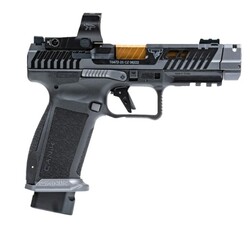 Canik TTI Combat Smoke, 9mm, 4.6" Barrel, Compensator, W/MeCanik MO3, Smoke/Black, (2) 18-rd