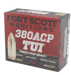 .380 ACP,  TUI, Solid Copper, 95 Grain, 20/Box