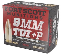 9mm+P, TUI, Solid Copper, 80 Grain, 20/Box