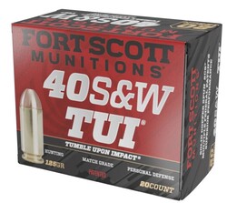 .40 S&W, TUI Solid Copper, 125 Grain, 20/Box