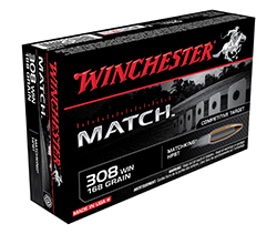 Match, .308 Win, 168 Grain, HP Boat-Tail, 20/Box