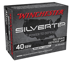 Silvertip, .40 S&W, 155 Grain, JHP, 20/Box
