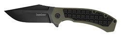 Faultline Knife, Toolbox Blade, Rubberized Grip, KVT Opening System