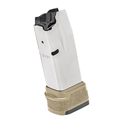 Magazine with Extension, 9mm Luger, Hellcat, 15-rd, Stainless/FDE
