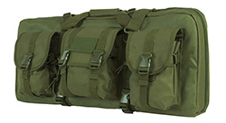 VISM Deluxe SubGun/AR/AK Pistol Case, 2 Gun, 3 Exterior Pockets, Green