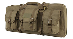 VISM Deluxe SubGun/AR/AK Pistol Case, 2 Gun, 3 Exterior Pockets, Tan