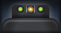 TFX Pro Tritium/Fiber Optic Handgun Sight, For GLOCK Low