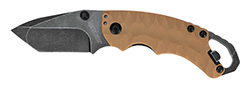 Shuffle II Tanto Knife, Tan, Bottle Opener/Lanyard Hole, Manual Open