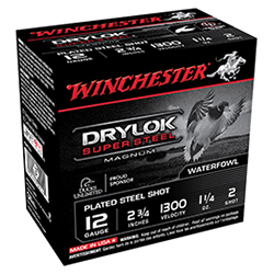 Drylok Super Steel Magnum, 12 Gauge, 2 3/4" 1 1/4 oz, #2 Shot, 25/Box
