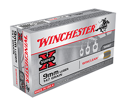 Super-X, 9mm Luger, 147 Grain, WinClean, 50/Box