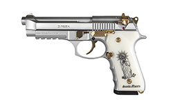 Regard MC Liberador, 9mm, 4.9" Barrel, Custom Grips, Gold, Stainless, 18-rd