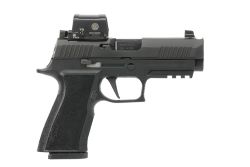 P320 XTEN, Carry Comp, 10mm, 3.8" Barrel, OR, Black (2) 15-rd