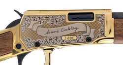 Rio Bravo, .22 LR, Annie Oakley, 18" Barrel, Adjustable Sights, Gold Engraved Receiver, Black, Wood Stock, 15-rd