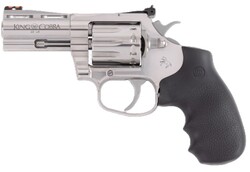 King Cobra, .22 LR, 3" Barrel, Red Fiber Optic Front Sight, Stainless, Hogue Grips, 10-rd