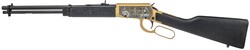 Rio Bravo, .22 LR, Theodore Roosevelt, 18" Barrel, Adjustable Sights, Gold Engraved Receiver, Dark Hardwood, 15-rd