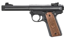 Mark IV 22/45 Collectors Series, .22LR, 5.5" Threaded Bull Barrel, Blued, Engraved Walnut Grips, (2) 10-rd