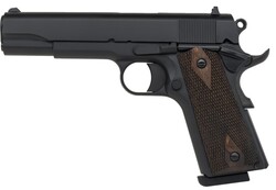 1911A1 Stakeout, .45 ACP, 5" Barrel, Brass Bead Front Sights, Black, Walnut, (2) 8-rd