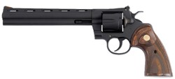Python, .357 Mag/.38 Special, 8" Barrel, Adjustable Sights, Matte Blued, Walnut, 6-rd