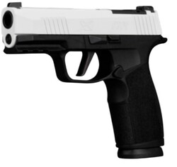 P365X Macro, Freedom, 9mm, 3.7" Barrel, OR, XRAY3 Day/Night, Engraved, White, Black, (2) 17-rd