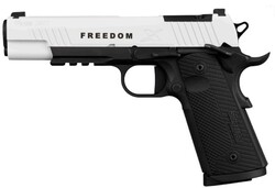 1911-XFull, Freedom, .45 ACP, 5" Barrel, OR, XRAY3 Day/Night, Engraved, White Black, G10, (2) 8-rd