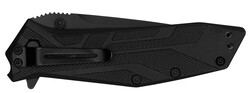 Brawler, 3", Tanto, Partial Serrated, Pocketknife, Black, Flip Open
