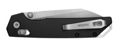 Iridium, 3.45" Reverse Tanto, Pocketknife, Stonewash/Black Aluminum Handle, KVT Open System