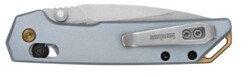Mini Iridium, 3", Spear Point, Pocketknife, Stonewash/Ice Blue Aluminum Handle, KVT Open System