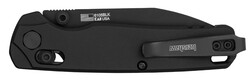 Bel Air, 3.1", Reverse Tanto, Pocketknife, Black/Black Aluminum Handle, KVT Open System