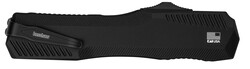 Livewire, 3.3", Reverse Tanto, Pocketknife, Black/Black Aluminum Handle, Slide Button