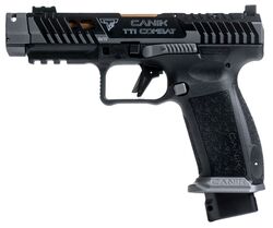 Canik TTI Combat Smoke, 9mm, 4.6" Barrel, Compensator, Smoke/Black, 10-rd