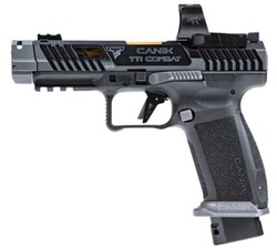 Canik TTI Combat Smoke, 9mm, 4.6" Barrel, Compensator, W/MeCanik MO3, Smoke/Black, (2) 18-rd