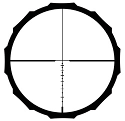 Hardline, 4-12X40, 1" CT Custom BDC Long Range Reticle, Black Matte