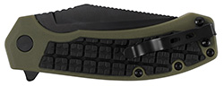 Faultline Knife, Toolbox Blade, Rubberized Grip, KVT Opening System