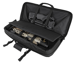 VISM Deluxe SubGun/AR/AK Pistol Case, 2 Guns, 3 Exterior Pockets, Black