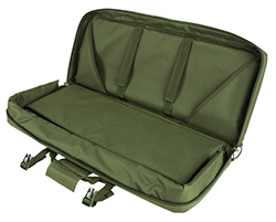 VISM Deluxe SubGun/AR/AK Pistol Case, 2 Gun, 3 Exterior Pockets, Green