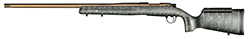 Mesa Long Range, 6.5 PRC, 26" Burnt Bronze Threaded Barrel, Green/Black/Tan Webbing Stock, 4-rd