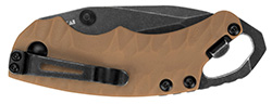 Shuffle II Tanto Knife, Tan, Bottle Opener/Lanyard Hole, Manual Open
