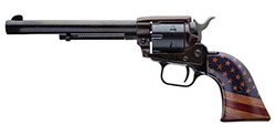 Rough Rider, .22LR, 6.5" Barrel, Black, Gold USA Flag Grips, 6-rd