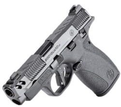 PC Bodyguard 2.0 Carry Comp, .380 ACP, 3.1" Ported Barrel, Thumb Safety, Grey, Black, (1) 10 & (1) 12-rd