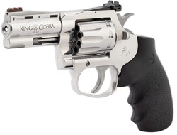 King Cobra, .22 LR, 3" Barrel, Red Fiber Optic Front Sight, Stainless, Hogue Grips, 10-rd