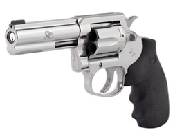 Cobra, .38 Special +P, 4" Barrel, Bead Front Sight, Stainless, Black, Hogue Grips, 6-rd