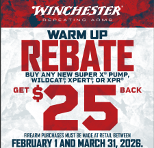 Winchester Warm Up Rebate